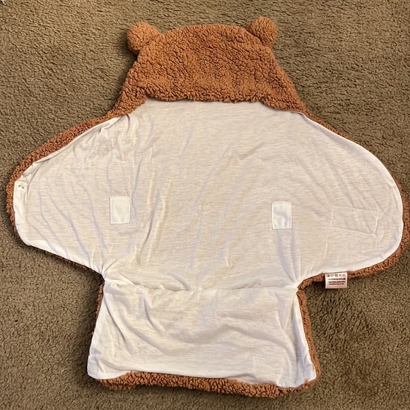 Kermode Brown Teddy Bear Fuzzy Faux Fur Sleep Sack Baby Infant Toddler Swaddle - Picture 6 of 10